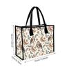 Bohemian Owl Pattern Tote Bag Casual Canvas Shopping Handbag for Daily Use