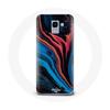 Case for Samsung Galaxy J6 2018 Abstract Texture Blue Black Red