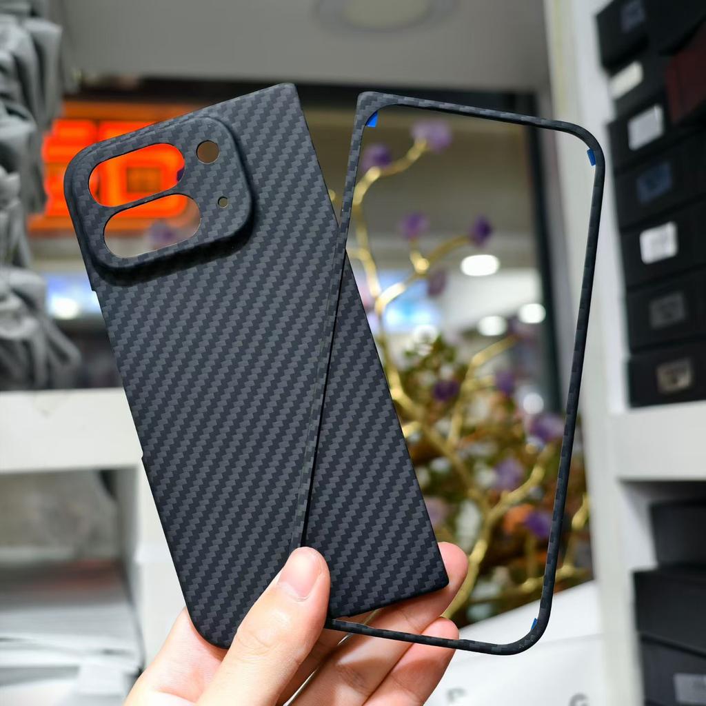 Real Carbon Case for Google Pixel 10 Pro Fold Ultra-thin Aramid Fiber Phone Cover for Google Pixel 10 Pro Fold Case