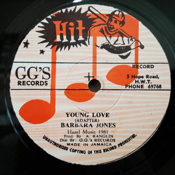 12-дюймовая пластинка BARBARA JONES Young Love DSR8490 GGS RECORDS 1980 Ямайка Регги Ска Даб Б/у
