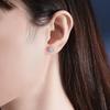 Серьги Classics 1.22CT с круглым муассанитом, женские серьги-гвоздики из стерлингового серебра 925 пробы с муассанитом