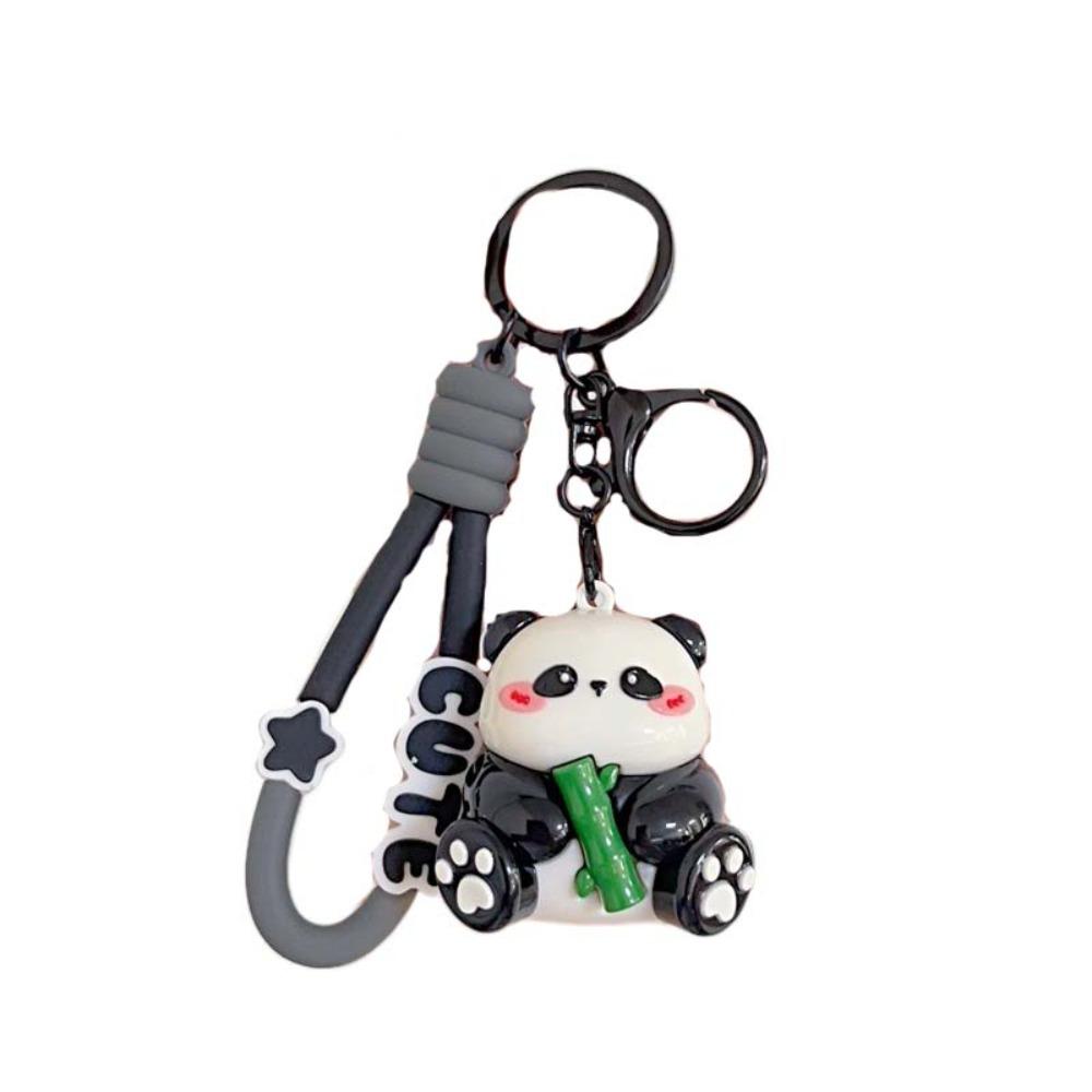 Cute Panda Keychain Acrylic Car Key Ring Lovely Panda Dolls Pendant  Gifts