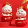 Украшение Lucky Cat, украшение из смолы на удачу, изысканная статуя мультяшного кота для украшения дома и офиса автомобиля
