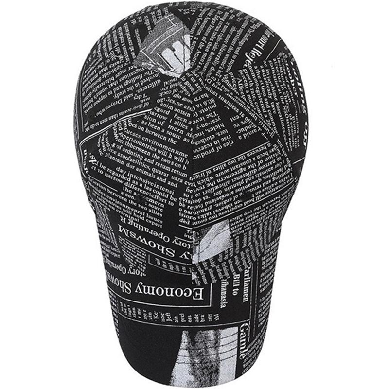 Горячая Распродажа Унисекс Повседневная Бейсболка с Дизайном Газетного Граффити Уличная Хип-Хоп Солнцезащитная Шляпа для Женщин и Мужчин