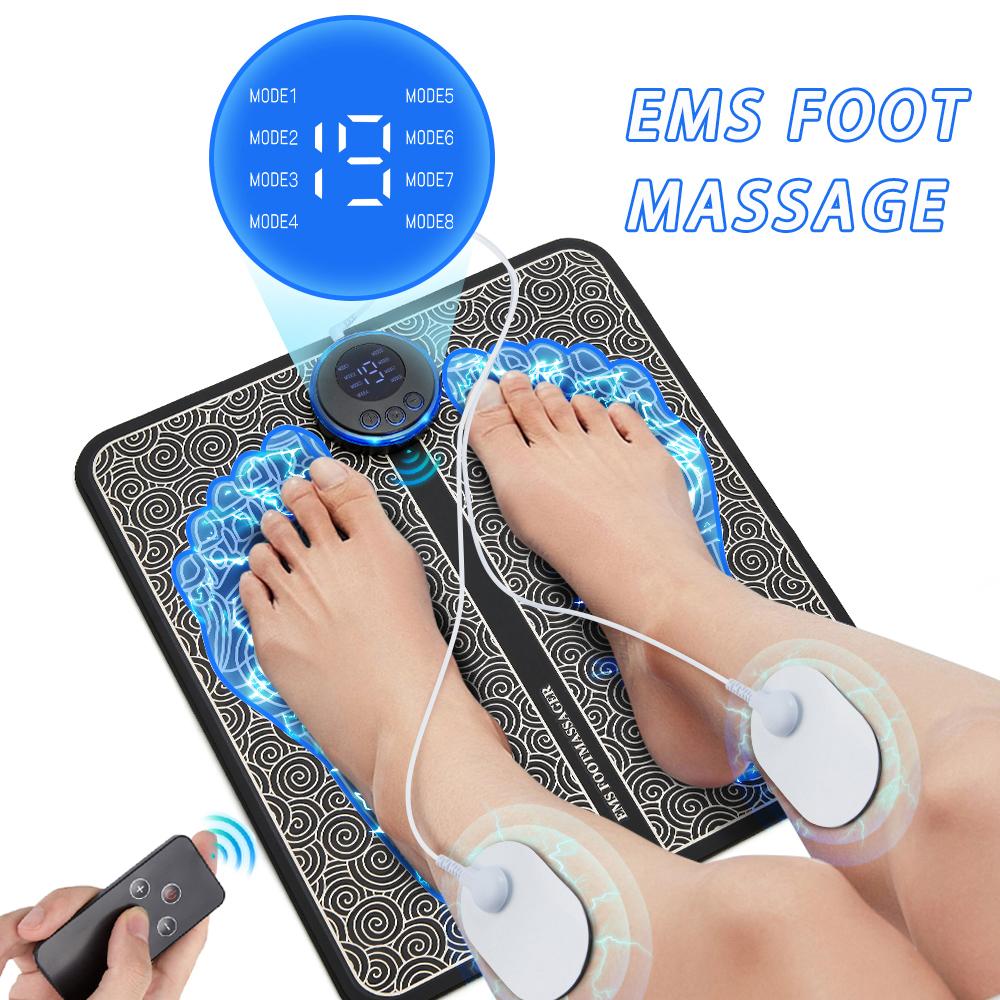 Умная массажная подушка для ног EMS Pulse Стимулятор акупунктуры ног Массажер Tens Fisioterapia Способствует кровообращению ног Расслабление мышц стопы Облегчает боль