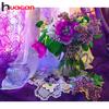 HUACAN 5D DIY полная квадратная дрель Алмазная картина фиолетовые цветы мозаика горный хрусталь набор для вышивания ремесло