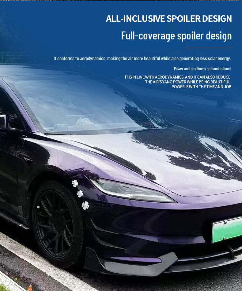 Дефлектор ветра на передний бампер из углеродного волокна для Tesla Model 3 2024-2025