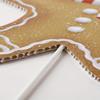 8pcs Large Gingerbread Man Christmas Tree Ornaments, Rustic Plastic Gingerbread Decorations, for Holiday Home, Office Vase Decor