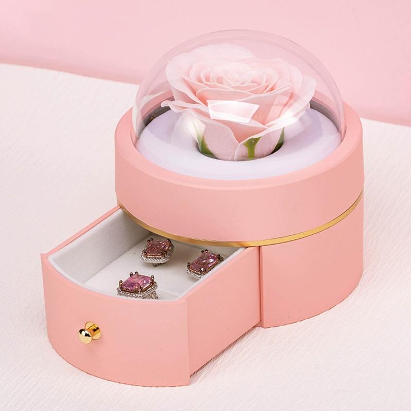 1 шт. Органайзер для украшений Креативная подарочная коробка Украшение для свадебной вечеринки Бумажные мыльные цветы День святого Валентина Бессмертный цветок Роза