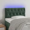 VidaXL LED Headboard Bedroom Furniture Single Bed Accessory Headboard Bed Frame Interior Dark Green 3121981