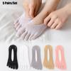 5 Pairs Women Socks with Fingers Breathable Summer Ultra-thin Transparent Sock Invisible Elastic Boat Socks Comfortable Boat Sox