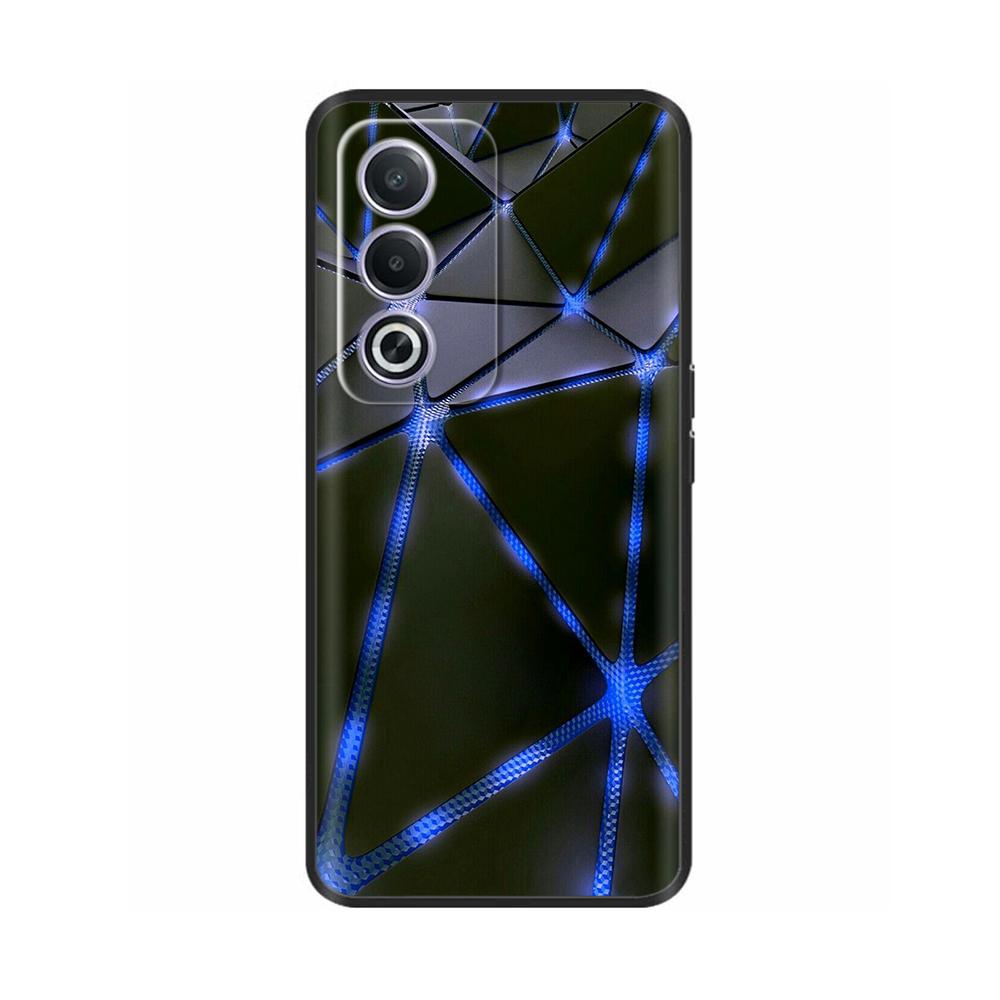 Чехол для телефона OPPO K12X 5G 6.67" CPH2667 Защитный Роскошный Мягкий Черный Силиконовый Ударопрочный Корпус Расписная Задняя Крышка Funda Coque