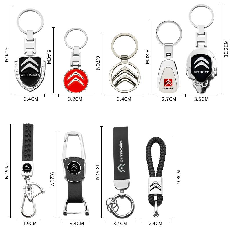 Metal Leather Citroen C1 C2 C3 C4 Saxo C4L C5 C6 VTS C-ELYSEE Picasso Cactus For Car Keychain Key Rings Key Holder Accessories