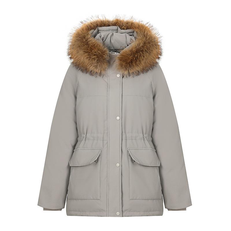 Tooling pie overcomes down cotton-padded clothes for women's winter new cotton-padded jackets, large fur collar thickened loose short