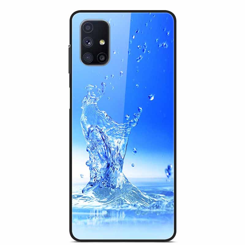 Стеклянная задняя крышка для Samsung Galaxy M51 M31 Чехол Жесткий чехол из закаленного стекла для Samsung A71 A51 Чехол A 51 71 M 51 31 Funda Coque