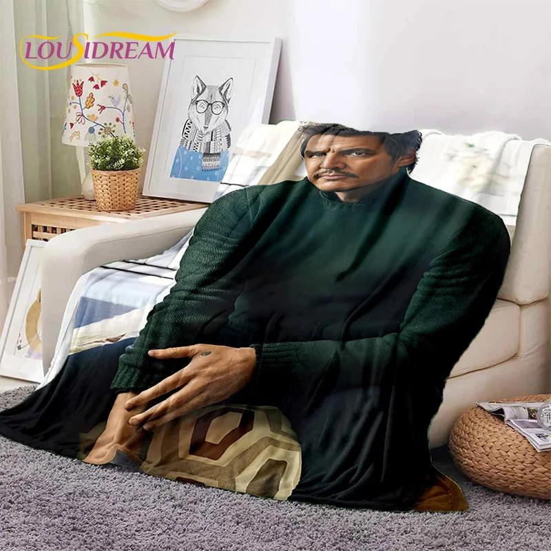 3D Jose Pedro Pascal Actor Star Soft Blankets,Keep Warm Throw Blanket Comfortable Blanket for Picnic Beds Sofa Home Bedroom Gift