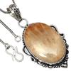 Pendant Fossil Coral Gemstone Valentine'Day Gift Silver Jewelry 2.25"