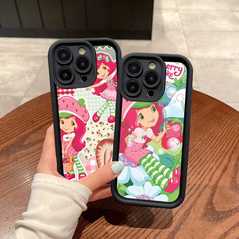 S-Девочка с клубничным тортом Чехол для телефона Для iPhone 16 15 14 13 12 11 Pro Max Plus 17 Air Case