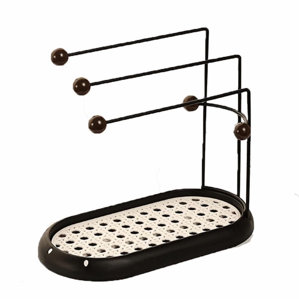 Household Jewelry Storage Rack Multi-Layered with Drawer Necklace Display Stand Plastic Space Saving Kitchen Rag Rack Home Use