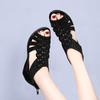 Hot Selling Shoes Women Slippers Heels Sandals Woman's 2025 New Fashion Rhinestone Platform Wedges Gladiator Sandales Femmes