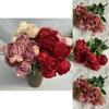 European Wedding Hall Flower Material With Faux Rose For Restaurant Decor