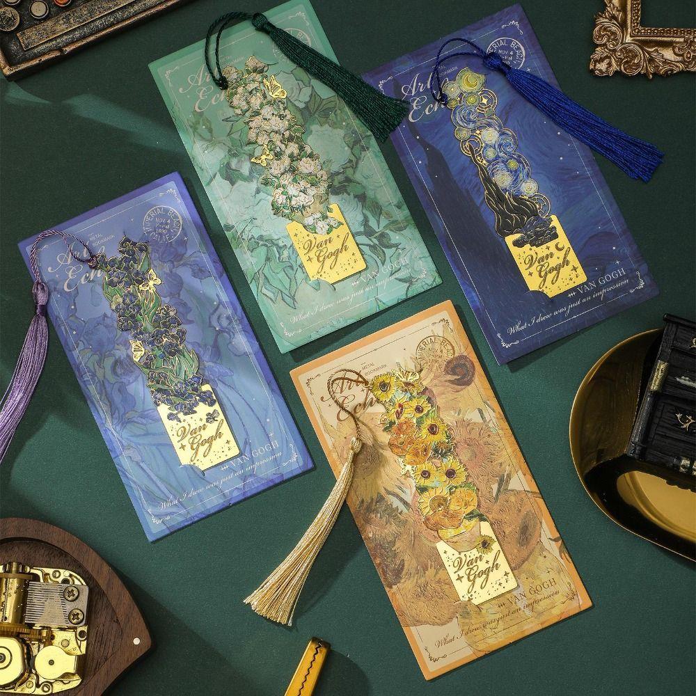 Подарок студенту Металлическая закладка с длинной кисточкой Разделитель страниц Креативная скрепка для книги для чтения