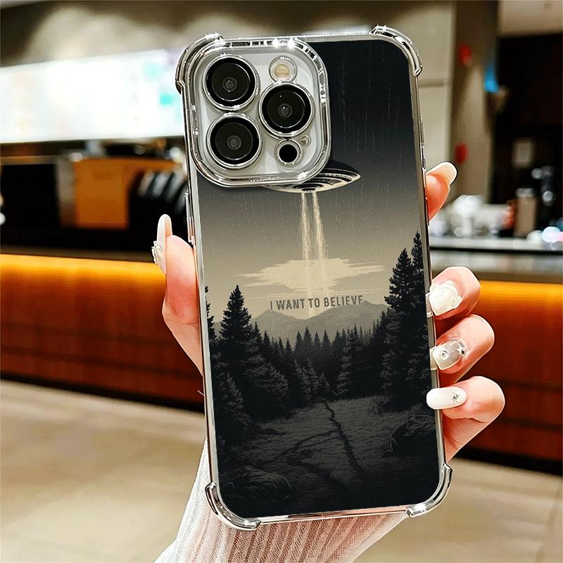 Чехол для телефона The X Files Я хочу верить с покрытием для iPhone 16 17 Pro Max Air 16E 14 15 Plus 12 13 Mini, противоударный, с защитой Airbag