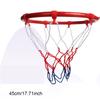 Steel Boys Girls Basketball Hoop Portable Weatherproof Rim Indoor Outdoor Kindergarten Wall-mounted Net with 8 Mounting Screws