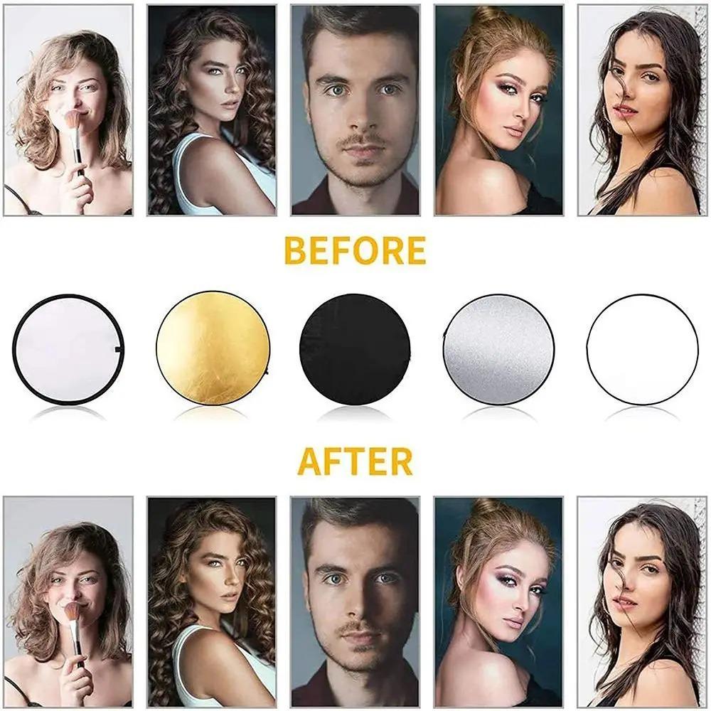Collapsible 2/5in1 Photography Reflector Portable Polishing Plate New Light Diffuser Photo Studio