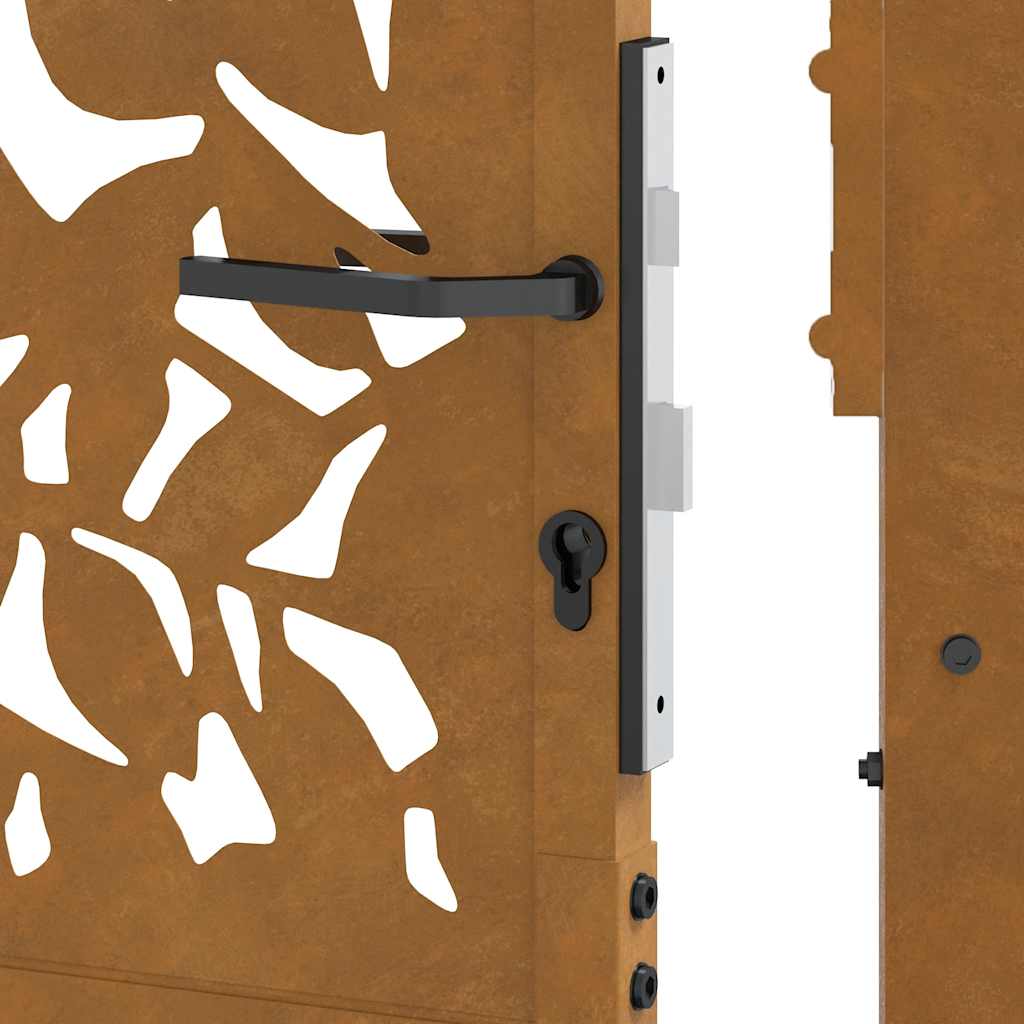 Garden Gate 100 x 150 cm Weatherproof Steel Leaf Design
