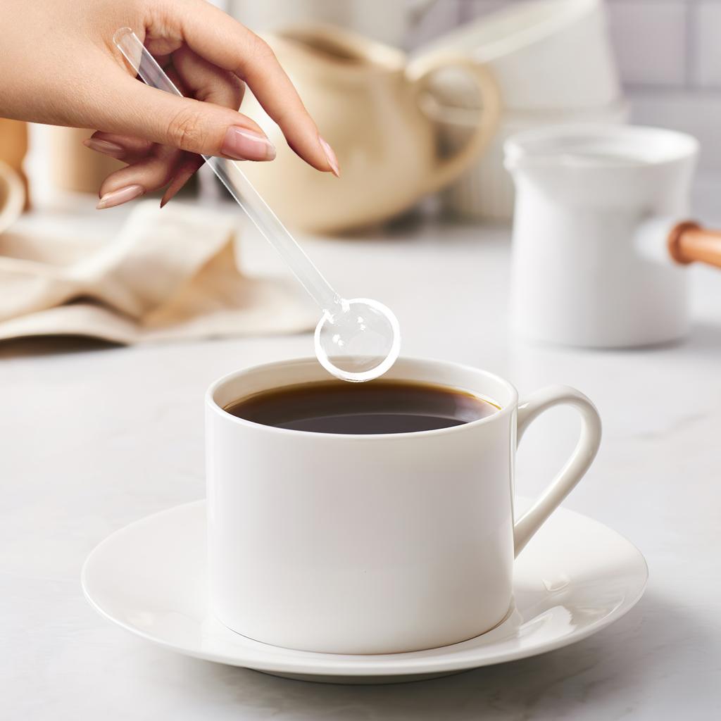 Стеклянные ложки с длинной ручкой Прозрачные десертные Красивые стеклянные столовые приборы Ложки для размешивания кофе Чайные ложки для дома, вечеринки, бара