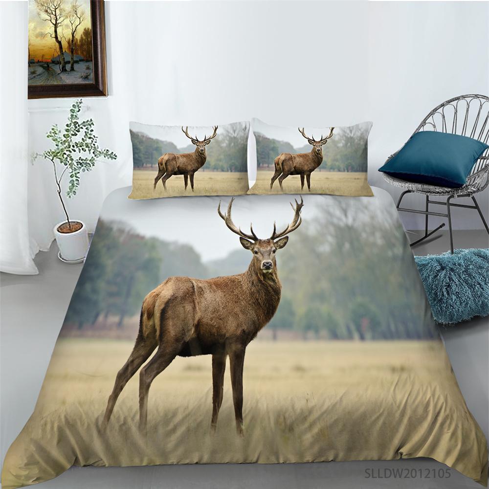 Лидер продаж, комплект пододеяльников с оленем, крутое домашнее постельное белье, домашние животные, картина, постельное белье, костюм для мужчин и мальчиков, роскошные покрывала, модные комплекты постельного белья