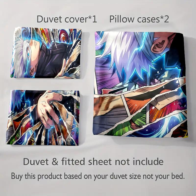 Vivid anime illustration. Bedding Duvet cover sets Duvet covers Pillowcases gifts (1 * Duvet Cover 2 * Pillowcases, without duvet insert)