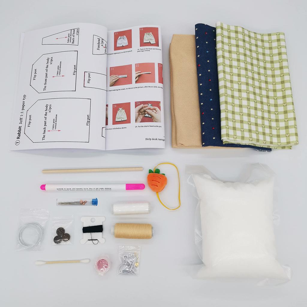 Изготовление кукол для взрослых и детей, шитье чучел животных своими руками, милые подарки в виде животных для кукол ручной работы, наборы для творчества, наборы, куклы, девочки, наборы. (Мальчик-кролик)
