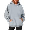 Women's O-neck Long Sleeve Top Solid Color Hoodie Crewneck Sweatshirts Long Sleeve Solid Color Top Sweatshirts