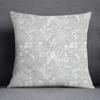 Gray Low White Flower Pattern Home Decoration Pillowcase Square Pillowcase Home Office Decoration Cushion Cover