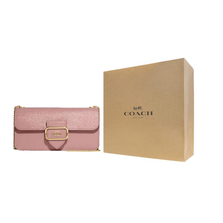 New COACH Morgan Leather Clutches Shoulder Bag Crossbody Bag Small Size Women's Pink CF476-IMDRO