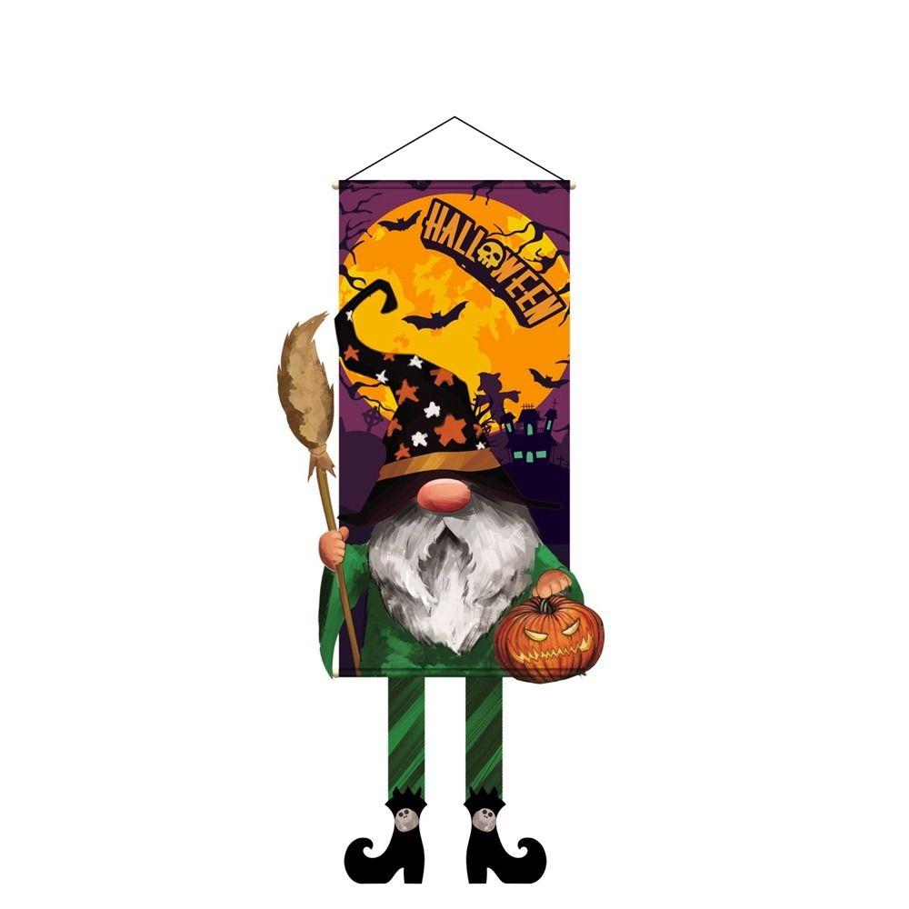 Длинноногий Хэллоуин крыльцо дверь баннер Trick or Treat гном тыква подвеска Хэллоуин