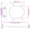 Toilet Seat White 47 x 37.5 x 3.8 cm Duroplast