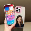 Модный силиконовый чехол Eiza Gonzalez двойной слой Розово-красный для мобильного телефона iPhone 17 16 15 14 13 12 11 Air Pro Max Plus Защитный
