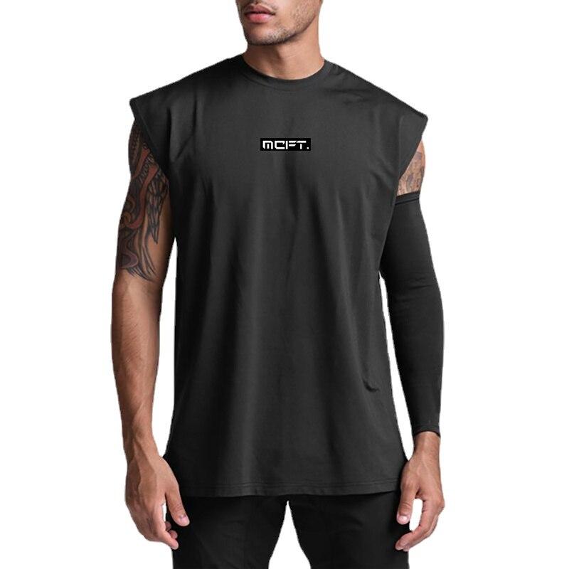 Muscleguys Sports T-shirt Breathable Running Training Fitness Vest Men's Casual Outerwear