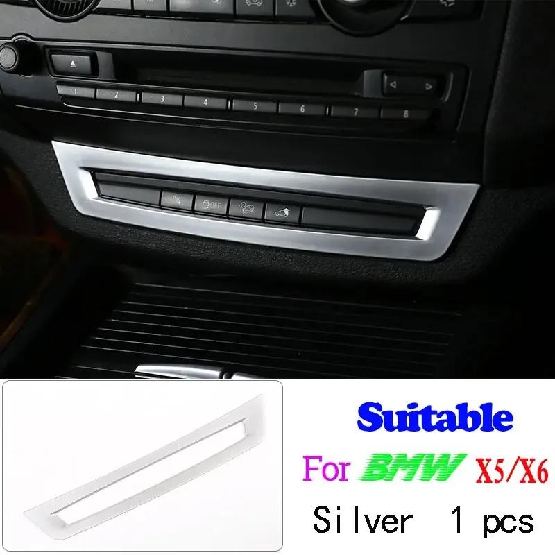 For BMW X5 X6 E70 E71 2008-2013 ABS Silver Car Interior Decoration Strip Frame Cover Trim Sticker Car Accessories