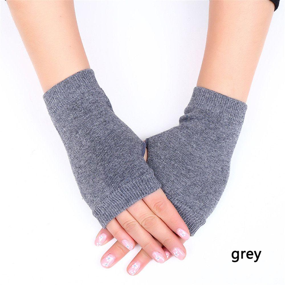 Fashion Wool Winter Autumn Warm Exposed Finger Knitted Wool Glove Half Mitten Wrist Gloves