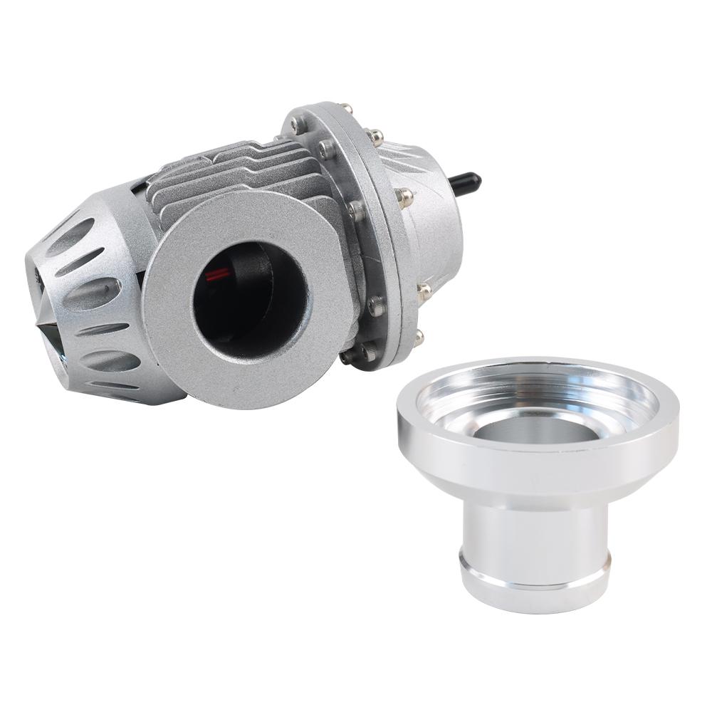 Universal SQV SSQV Turbo Blow Off Valve Bov With Adapter Flange IV 4 Black/Silver