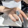 Изысканное регулируемое кольцо с синим драгоценным камнем: Блестящий, Прозрачный и Роскошный для Женщин