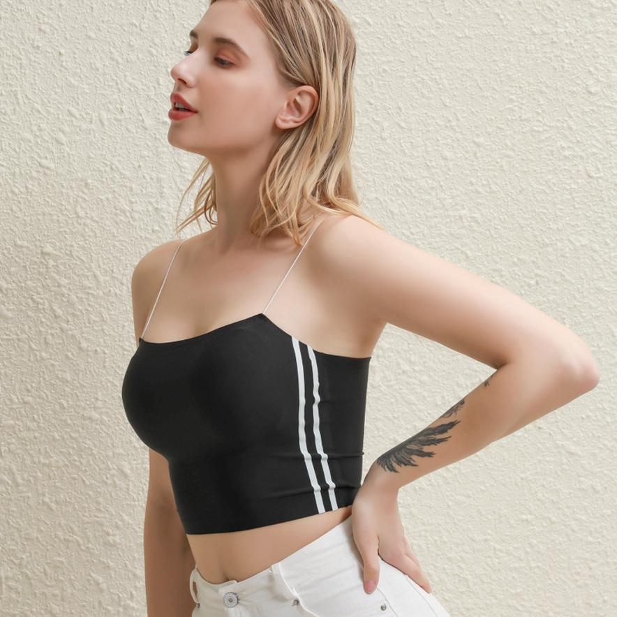 Модный темпераментный топ-труба, сексуальный длинный топ-трубка с тонкими бретелями, бюстгальтер для девочек, нижнее белье, студенческий жилет