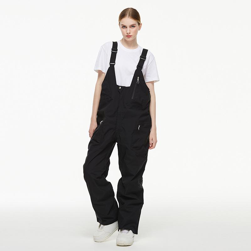 Женские и мужские лыжные комбинезоны, регулируемые комбинезоны, ветрозащитные водонепроницаемые лыжные брюки, утепленные теплые зимние виды спорта на открытом воздухе, сноубордические брюки