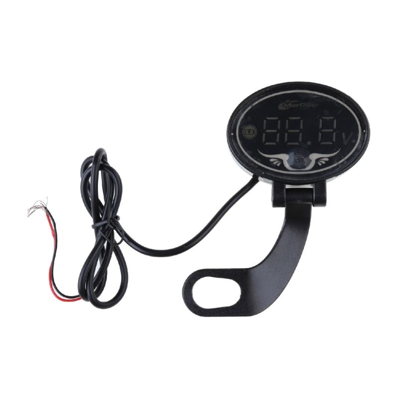 Digital Voltmeter for Motorcycle Accessory Voltmeter Gauge for DC 9-24V Panel Meter Waterproof LED Display Voltm