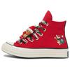 Chuck 70 High X-Mas Gingerbread & Knit Sock - Red Unisex Sneakers Midnight-Clover Egret A12454C