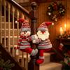 Santa Claus Curtain Decoration Dolls Christmas Plush Curtain Buckles window Decorations  Suitable for Christmas Party Gifts